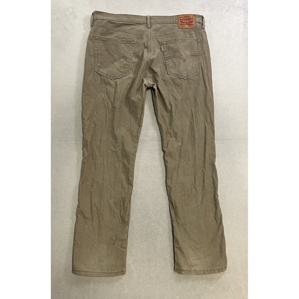 Levi's 514 Corduroy Pants Men's Size 36x32 Beige Tan Preppy Straight Casual